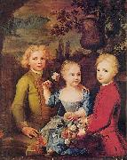 Balthasar Denner Drei Kinder des Ratsherrn Barthold Hinrich Brockes oil painting artist